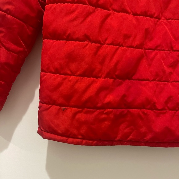 Gap, Red/Blue Camo Reversible Puffer Coat W/ High Neck & Pockets Size 5/6 - Picture 7 of 7